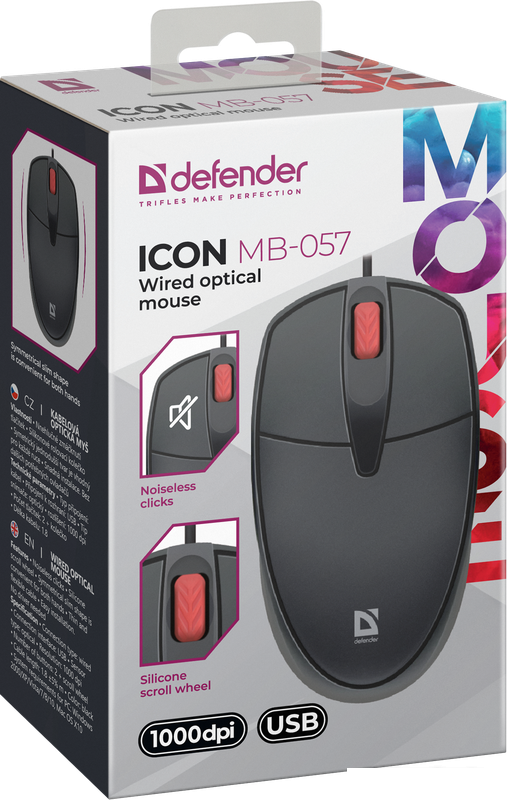 Мышь Defender Icon MB-057 (черный)