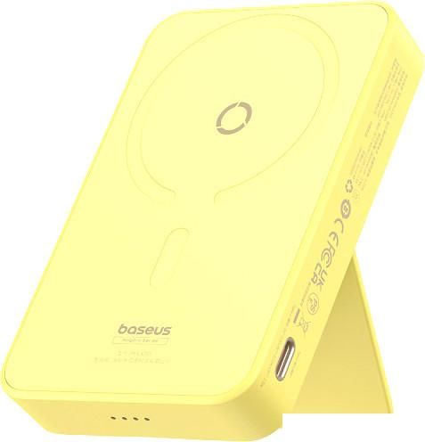 Внешний аккумулятор Baseus MagPro Magnetic Bracket Wireless Fast-Charging Power Bank 20W 5000mAh (желтый)