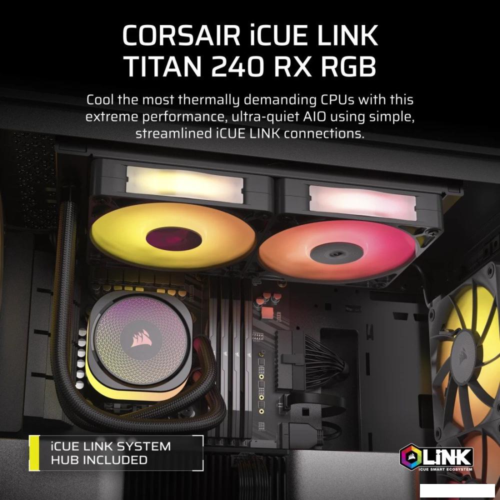 Система жидкостного охлаждения для процессора Corsair iCUE LINK TITAN 240 RX RGB CW-9061016-WW