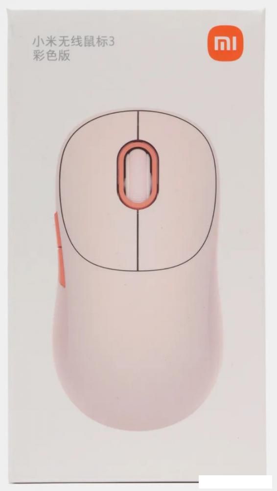Мышь Xiaomi Wireless Mouse 3 XMWXSB03YM (розовый, китайская версия)