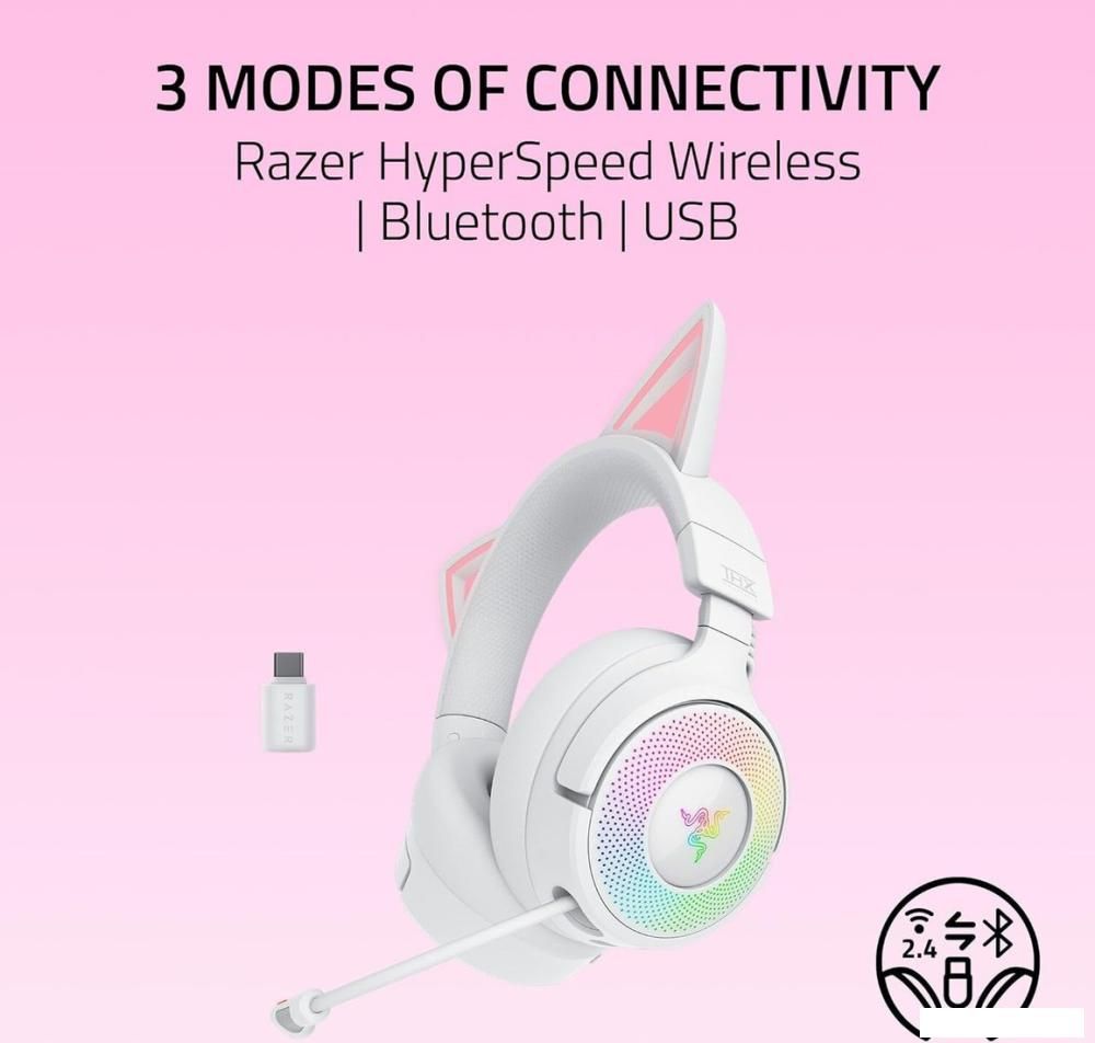 Наушники Razer Kraken Kitty V3 Pro (белый)