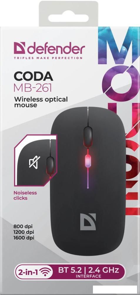 Мышь Defender Coda MB-261 (черный)