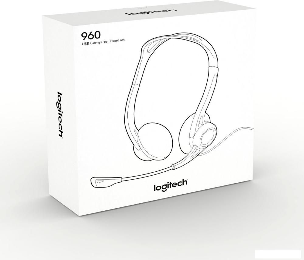 Офисная гарнитура Logitech PC Headset 960 USB