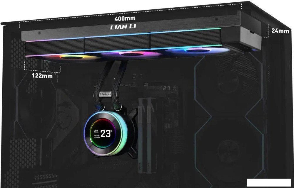 Система жидкостного охлаждения для процессора Lian Li Hydroshift II LCD-C 360CL GHS2LCD36RB G89.GHS2LCD36RB.R0
