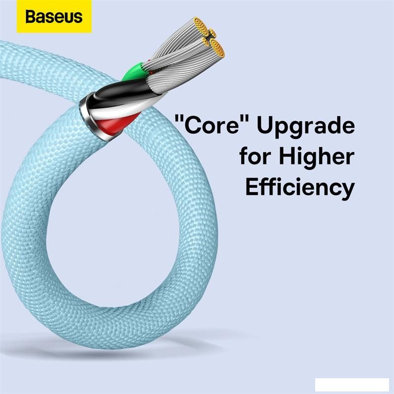 Кабель Baseus Crystal Shine USB Type-A - Lightning (1.2 м, голубой)