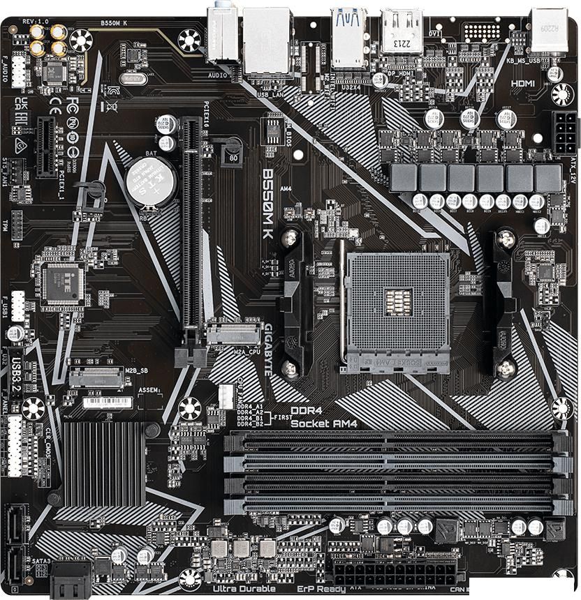 Материнская плата Gigabyte B550M K (rev. 1.0)