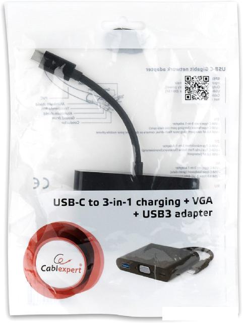 Адаптер Cablexpert A-CM-VGA3in1-01