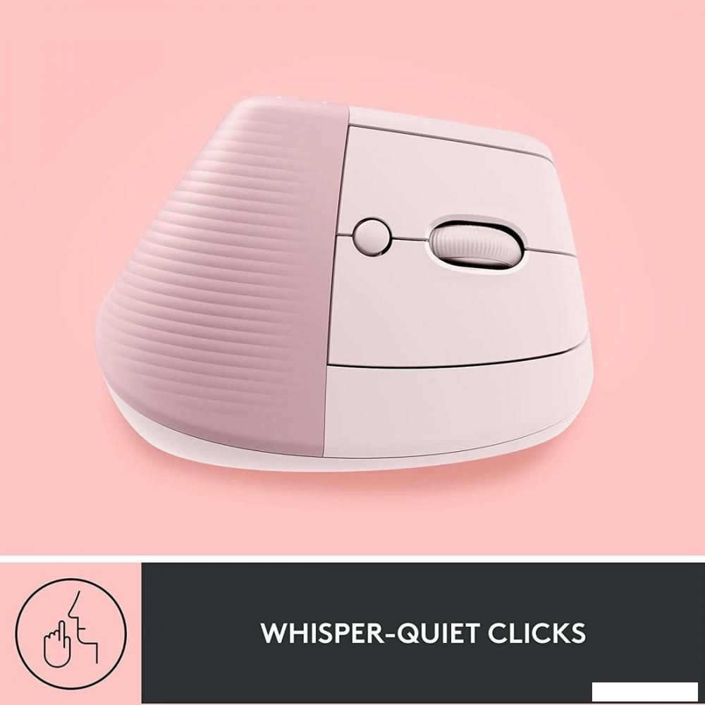 Вертикальная мышь Logitech Lift (розовый)