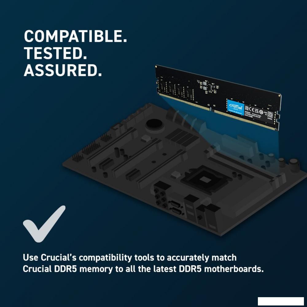 Оперативная память Crucial 8ГБ DDR5 5600 МГц CT8G56C46U5