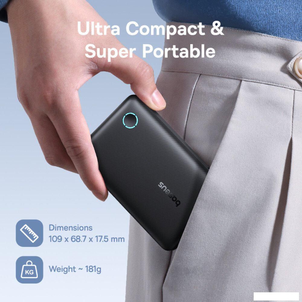 Внешний аккумулятор Baseus EnerFill FP11 10000mAh 15W (черный)