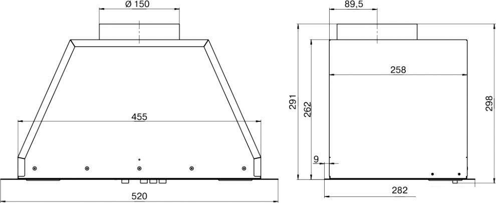 Вытяжки Elikor Врезной блок Flat 52П-650-К3Д (белый) (939386)
