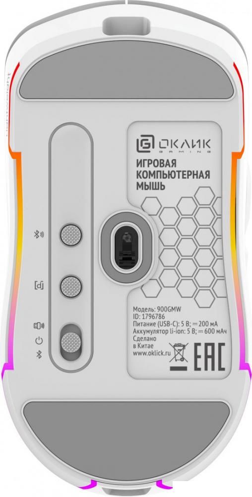 Игровая мышь Оклик 900GMW (белый)