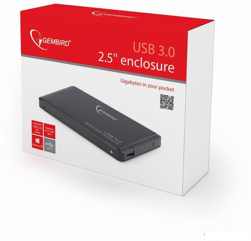 Бокс для накопителей 2.5" Gembird EE2-U3S-2
