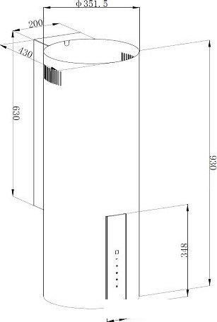 Вытяжки Korting KHC 35969 DN Cylinder