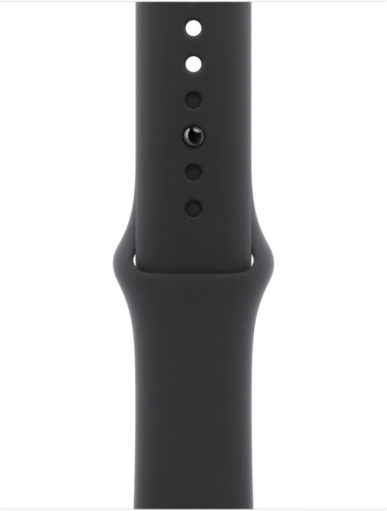 Умные часы Apple Watch Series 11 42 мм (алюминиевый корпус, космический серый/черный, спортивный силиконовый ремешок M/L)
