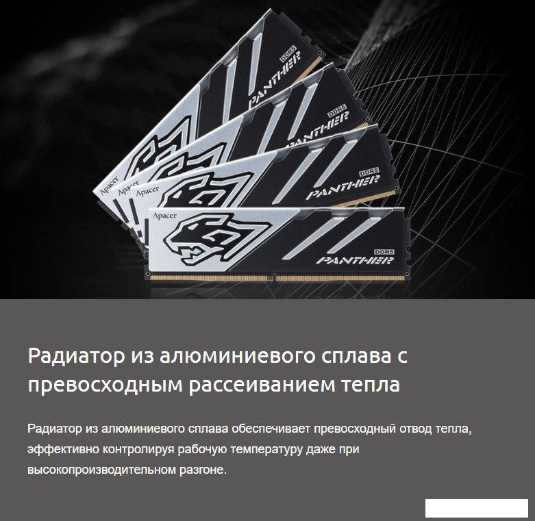 Оперативная память Apacer Panther 2x16ГБ DDR5 5200 МГц AH5U32G52C5227BAA-2