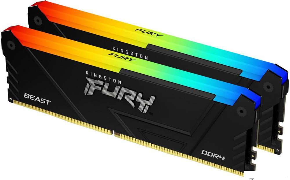 Оперативная память Kingston FURY Beast RGB 2x16ГБ DDR4 3600МГц KF436C18BB2AK2/32