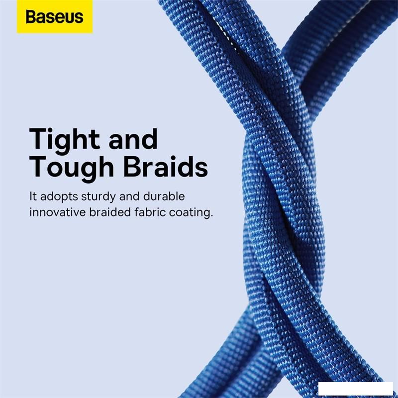 Кабель Baseus Crystal Shine USB Type-A - Lightning (2 м, синий)