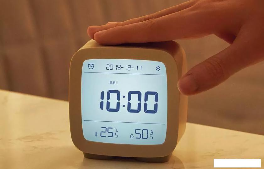 Термогигрометр Cleargrass Bluetooth Thermometer Alarm Clock White CGD1 (янтарный белый)