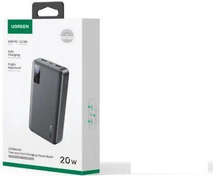 Внешний аккумулятор Ugreen PB312 20000mAh (черный)