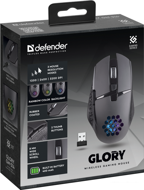 Игровая мышь Defender Glory GM-514 (черный)