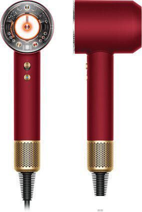 Фен Dyson HD16 Supersonic Nural Curly+Coily (евровилка, красный бархат/золотой)
