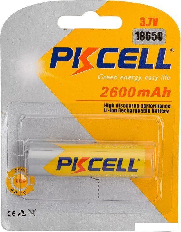 Аккумулятор PKCELL 18650 2600-1B