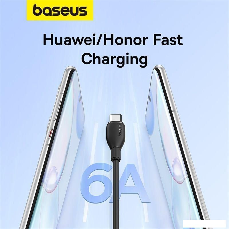 Кабели, адаптеры, разветвители Baseus Pudding Series USB Type-A - USB Type-C (1.2 м, черный)