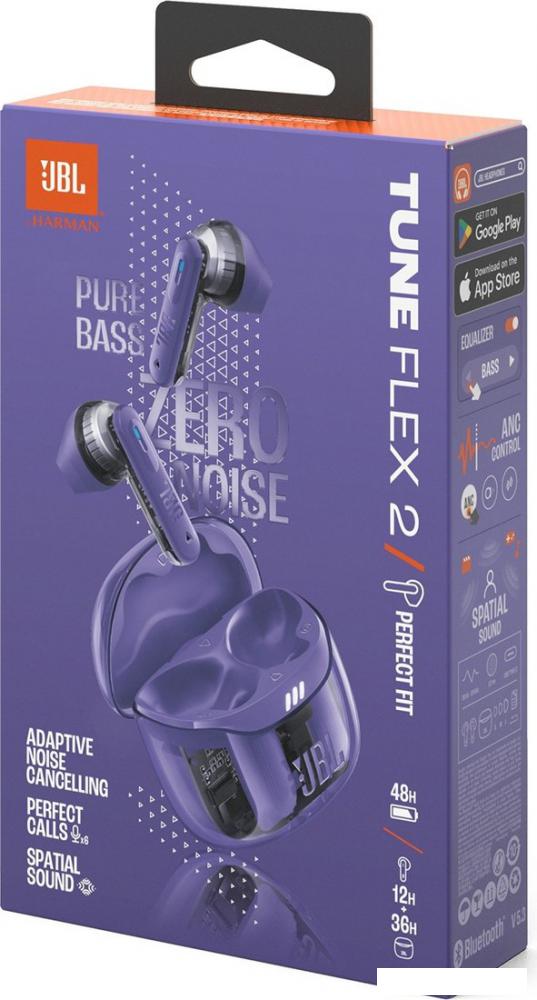 Наушники JBL Tune Flex 2 Ghost (фиолетовый)