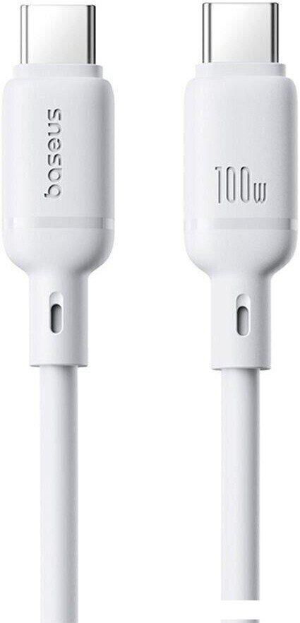 Кабель Baseus Silky Series Fast Charging Cable 100W USB Type-C - USB Type-C (1 м, белый)