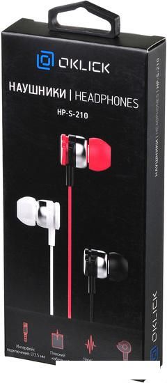 Наушники Оклик HP-S-210 (красный)