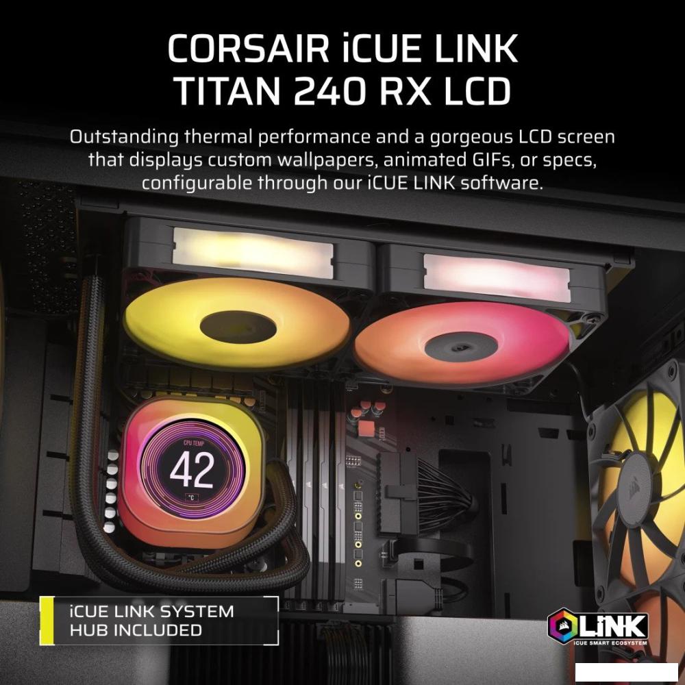 Система жидкостного охлаждения для процессора Corsair iCUE LINK TITAN 240 RX LCD CW-9061022-WW