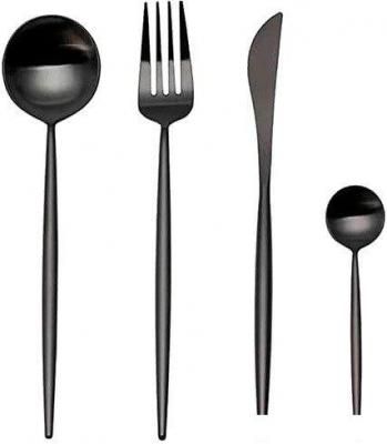 Набор столовых приборов Maison Maxx Stainless Steel Set (черный)