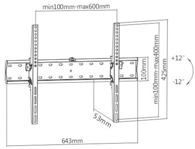 Кронштейн для телевизора Gembird WM-70T-02