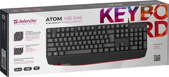 Клавиатура Defender Atom HB-546 (черный)