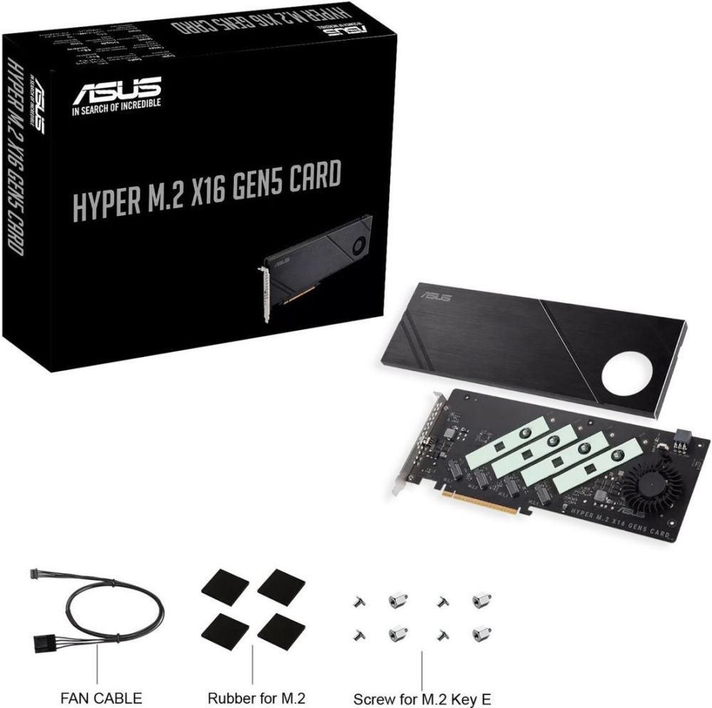 Адаптер для подключения M.2 накопителей ASUS Hyper M.2 x16 Gen5