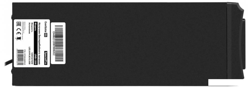 Источник бесперебойного питания ExeGate SpecialPro UNB-1200.LED.AVR.C13.RJ.USB