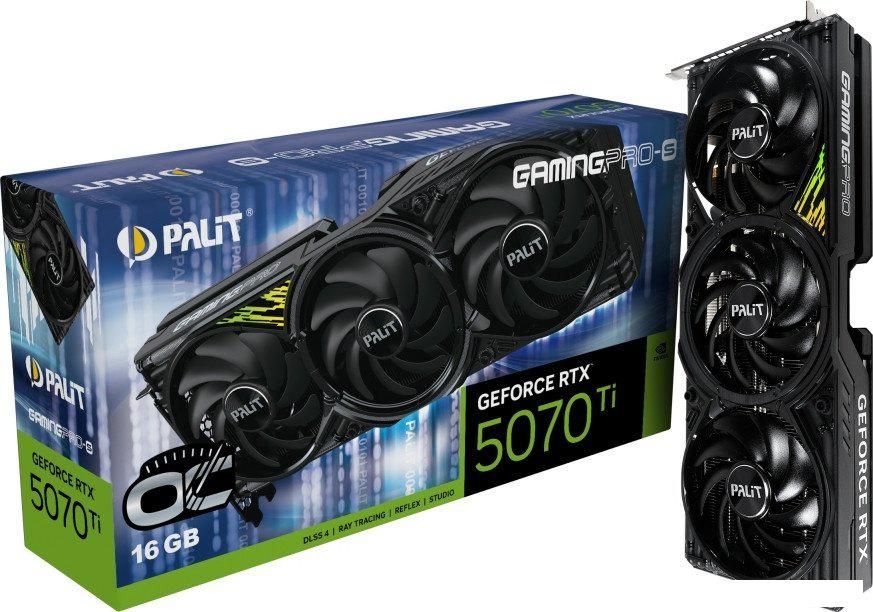 Видеокарта Palit GeForce RTX 5070 Ti GamingPro-S OC NE7507TS19T2-GB2031U