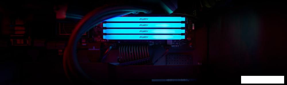Оперативная память Kingston FURY Beast RGB 32ГБ DDR4 3200 МГц KF432C16BB2A/32