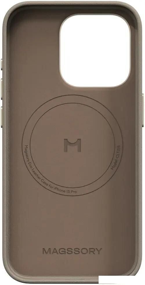 Чехол для телефона Magssory Eco Leather Case для iPhone 15 Pro Latte CLT015l