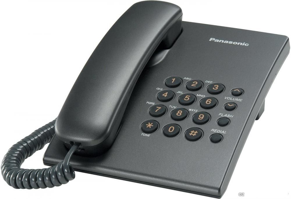 Проводной телефон Panasonic KX-TS2350RUB (черный)