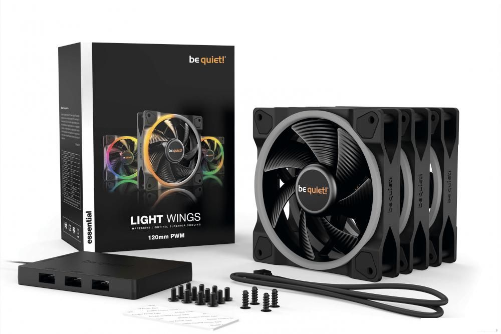 Набор вентиляторов с контроллером be quiet! Light Wings 120mm PWM Triple Pack BL076