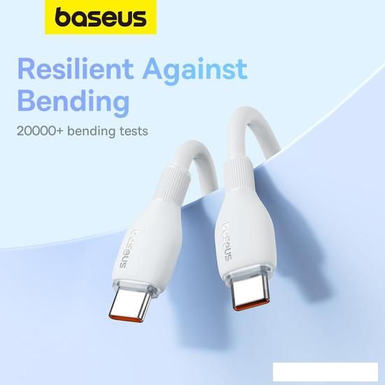 Кабель Baseus Pudding Series Fast Charging Cable 100W USB Type-C - USB Type-C (1.2 м, белый)