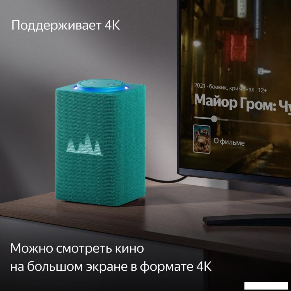Умная колонка Яндекс Станция Макс (с хабом умного дома Zigbee, бирюзовый)