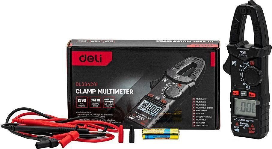 Токовые клещи Deli DL334201 102979
