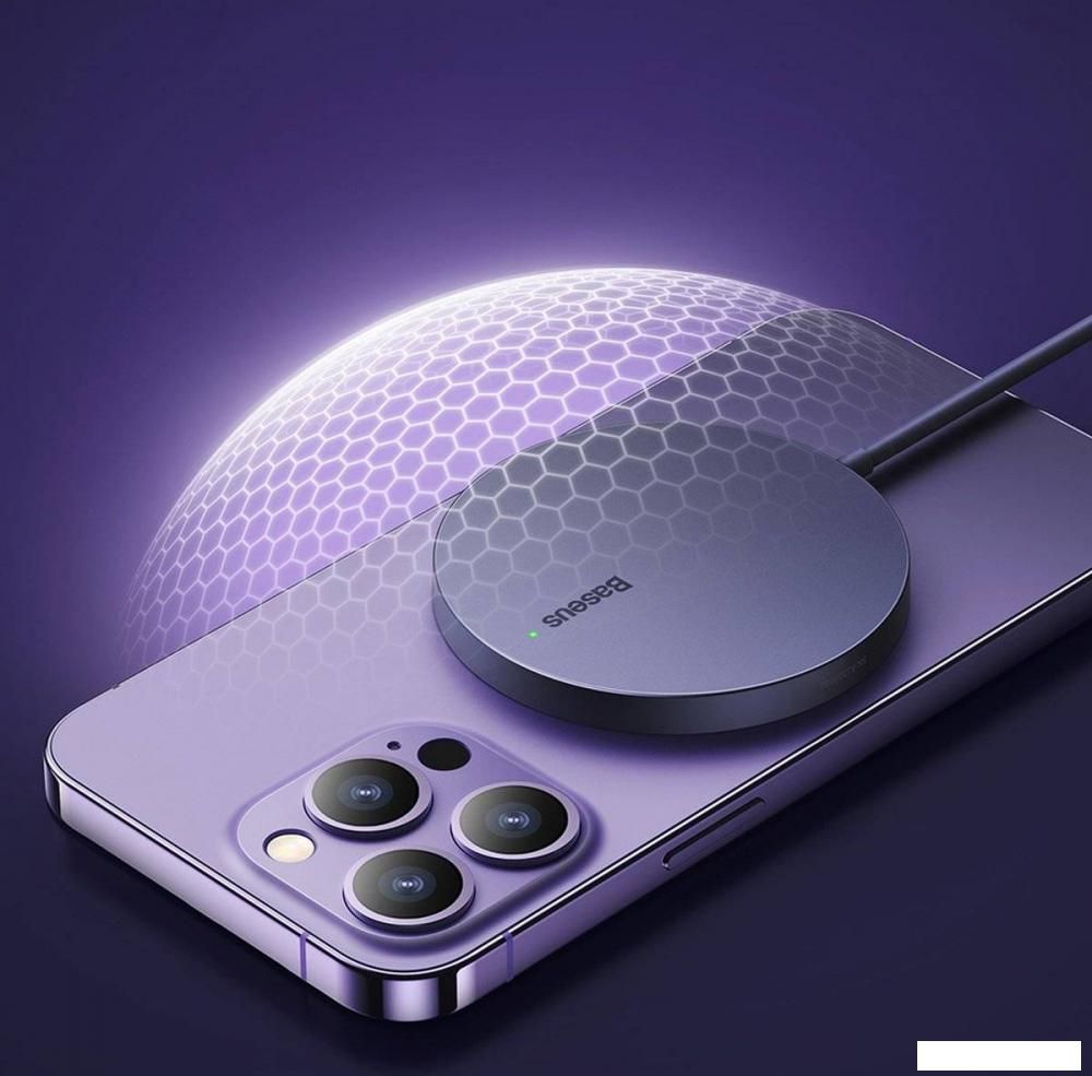 Беспроводное зарядное Baseus Simple Mini3 Magnetic Wireless Charger 15W CCJJ040205