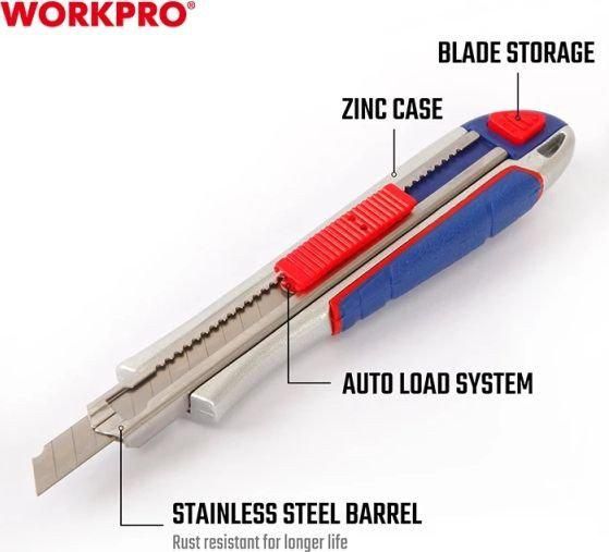 Нож строительный Workpro WP212017