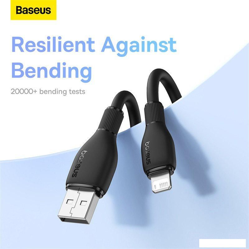 Кабель Baseus Pudding Series Fast Charging Cable 2.4A USB Type-A - Lightning (1.2 м, черный)