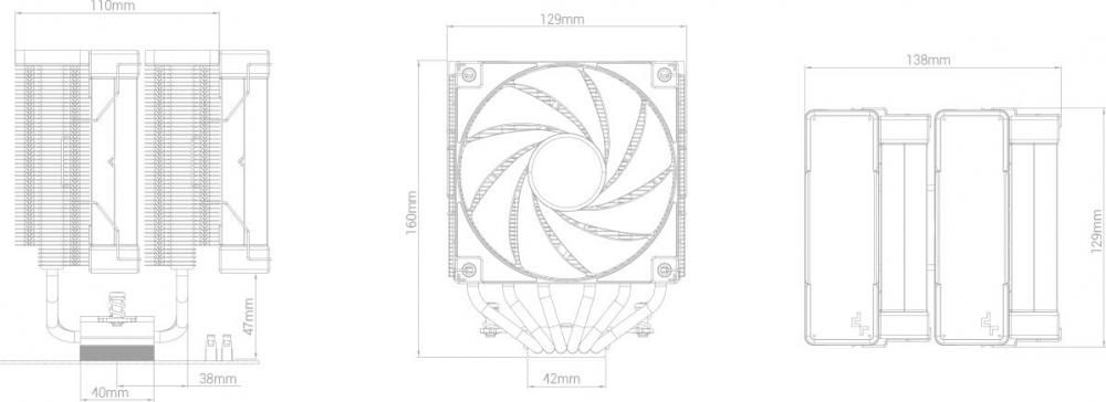 Кулер для процессора DeepCool AK620 R-AK620-BKNNMT-G