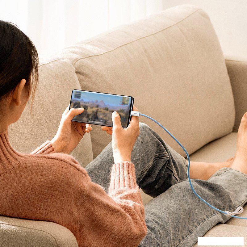 Кабель Baseus Dynamic Series USB Type-A - USB Type-C (1 м, голубой)